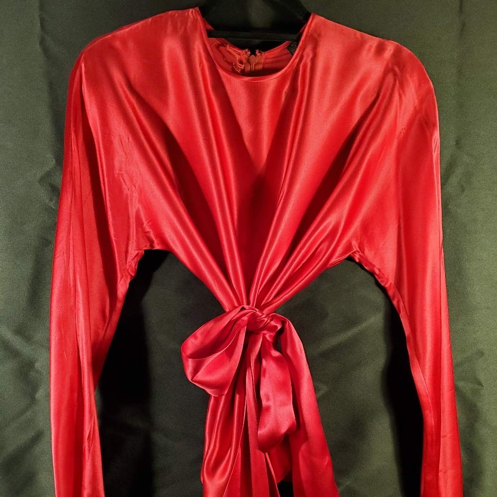 Stunning Fuchsia Silk Top-100%Silk-Medium